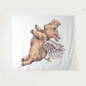 豚が飛ぶ タペストリー (正面(横))