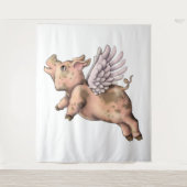 豚が飛ぶ タペストリー (正面)