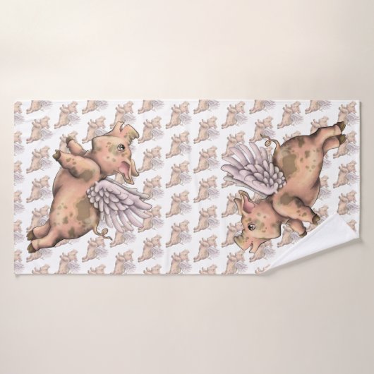 豚が飛ぶ バスタオル (バスタオル)