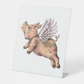 豚が飛ぶ 台座サイン (正面)