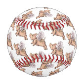 豚が飛ぶ 野球ボール (裏面)