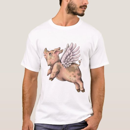 豚が飛ぶ Tシャツ (正面)