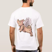 豚が飛ぶ Tシャツ (裏面)