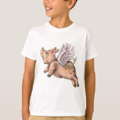 豚が飛ぶ Tシャツ (正面)