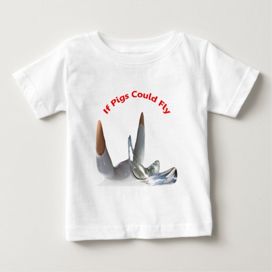 豚が飛べたら ベビーTシャツ (正面)