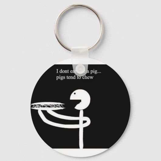 豚が食べ嫌いのシャツ キーホルダー (正面)