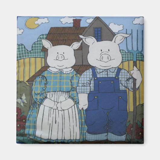 豚ご夫妻 マグネット (正面)