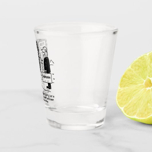 豚さ警告んを藁の家で監視する。 ショットグラス (右)