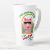 豚だけでなく豚もクール カフェラテマグ (右アングル)