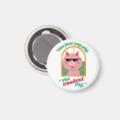 豚だけでなく豚もクール マグネット (正面/裏面)