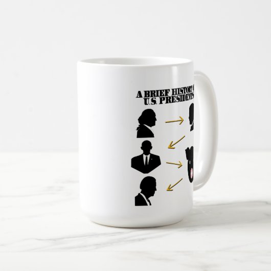 豚としてのトランプ：米国の大統領の短い歴史 コーヒーマグカップ (正面右)