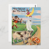 豚とのカボチャ事故 ポストカード (正面/裏面)