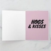 豚とキスの豚のカード カード (内部)