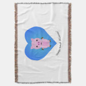 豚とキス豚 スローブランケット (正面縦)