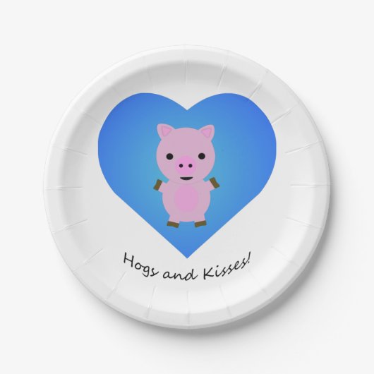 豚とキス豚 ペーパープレート (正面)