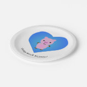 豚とキス豚 ペーパープレート (アングル)