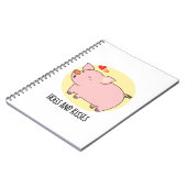豚とキス 面白い豚の駒  ノートブック (左側)
