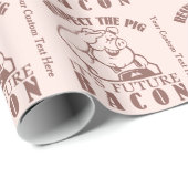 豚とベーコンの色カスタム包み紙 ラッピングペーパー (ロールコーナー)