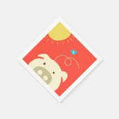 豚と蝶 スタンダードカクテルナプキン (角)