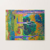 豚と馬の風景ゴーギャン ジグソーパズル (横)