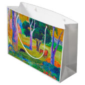 豚と馬の風景ゴーギャン ラージペーパーバッグ (裏面アングル)