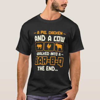 豚と鶏と牛がBBQバーにやってきた その Tシャツ
