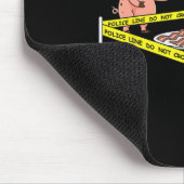 豚と鶏のおもしろい食べ物を横断しない警察線 マウスパッド (コーナー)