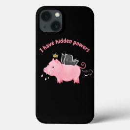 豚のおもしろい妖精の隠されたパワー農家動物のユーモア iPhone 13ケース