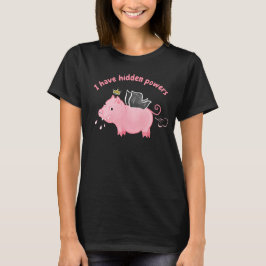 豚のおもしろい妖精の隠されたパワー農家動物のユーモア Tシャツ