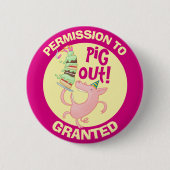 豚のおもしろい許可は漫画を許可した 缶バッジ (正面)