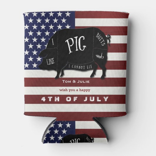 豚のお尻が好きで、7月のバーベキューの4日は寝られない 缶クーラー (正面)