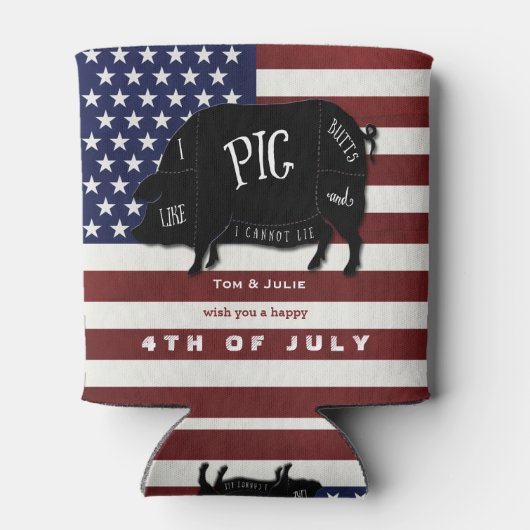 豚のお尻が好きで、7月のバーベキューの4日は寝られない 缶クーラー (裏面)