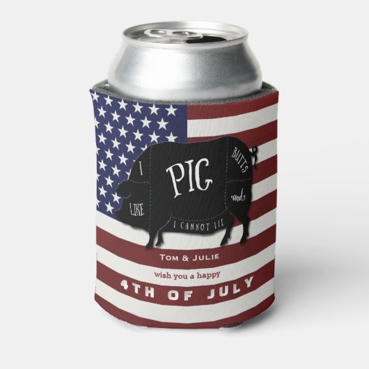 豚のお尻が好きで、7月のバーベキューの4日は寝られない 缶クーラー (缶裏面)