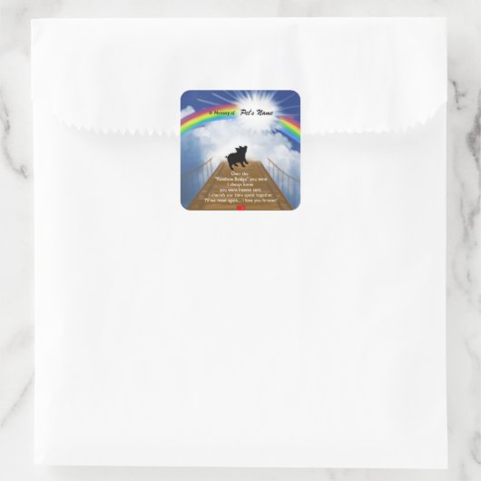 豚のためのレインボーブリッジ記念詩 スクエアシール (バッグ)