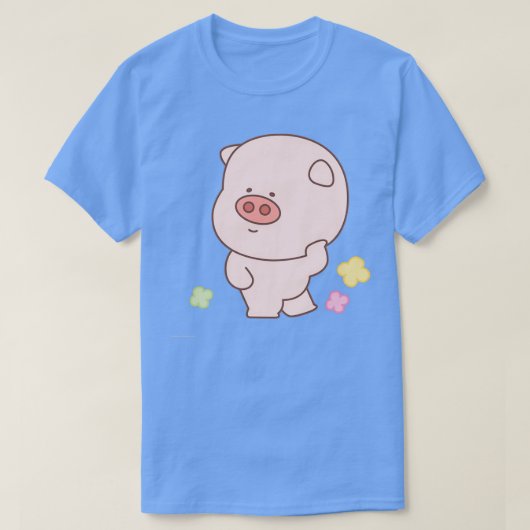 豚のぽちゃぽちゃぽちゃぽちゃと揺れる(6) Tシャツ (デザイン正面)