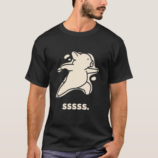 豚のめい想怠惰な豚の愛の愛リラックス者のヨガ Tシャツ (正面)