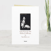 豚のようなおよびIのヴィンテージの写真撮影の挨拶状 カード (裏面)