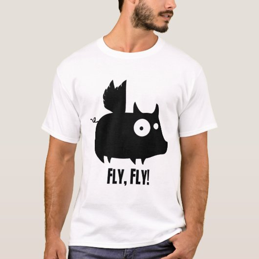 豚のようなはえのはえ Tシャツ (正面)