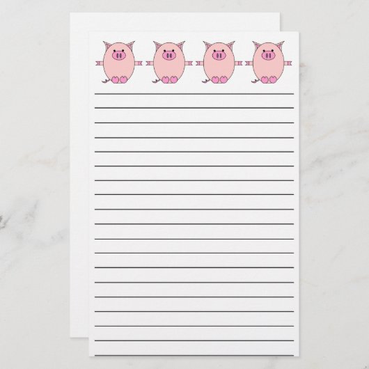 豚のような力の文房具 便箋 (正面/裏面)