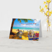 豚のような日 カード (黄色い花)