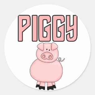 豚のようなTシャツおよびギフト ラウンドシール