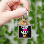 豚のように汗がキツネのように見える – 女性のトレーニング キーホルダー (手)