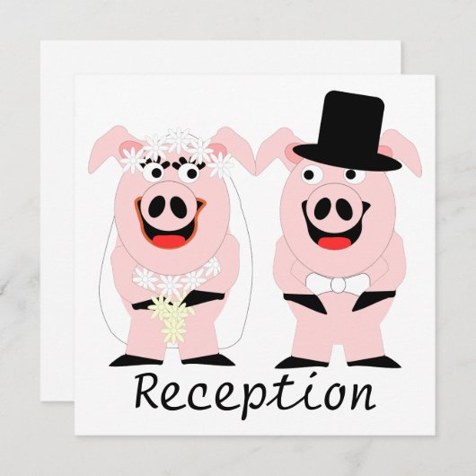 豚のイブニングレセプション 招待状 (正面/裏面)