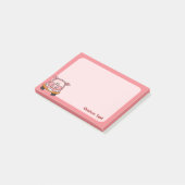 豚のキャラクターカー ポストイット (アングル)