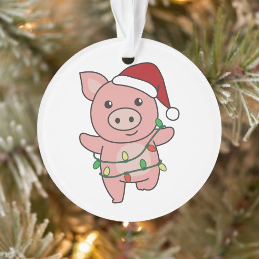 豚のクリスマスウィンターアニマルズ オーナメント (ツリー)