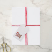 豚のクリスマスウィンターアニマルズ ギフトタグ (より糸付き)