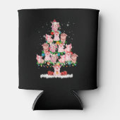 豚のクリスマスツリー 缶クーラー (正面)