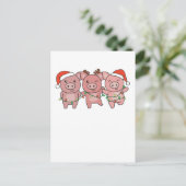 豚のクリスマス クリスマス 動物 かわいい豚 (スタンド正面)