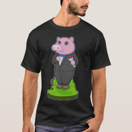 豚のグルーミングジャケット ウェディング Tシャツ