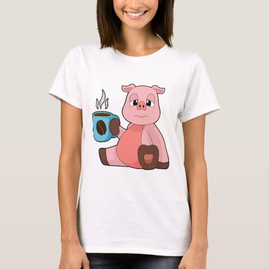 豚のコーヒーマグ Tシャツ (正面)